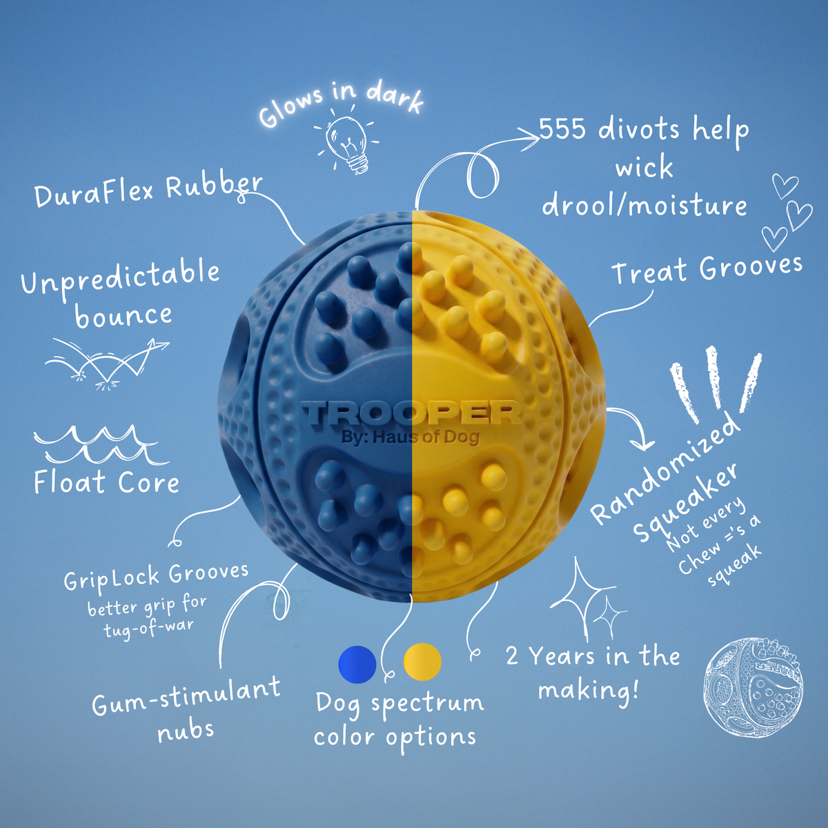 Trooper Dog Ball (Backordered Ships in 8 Weeks)